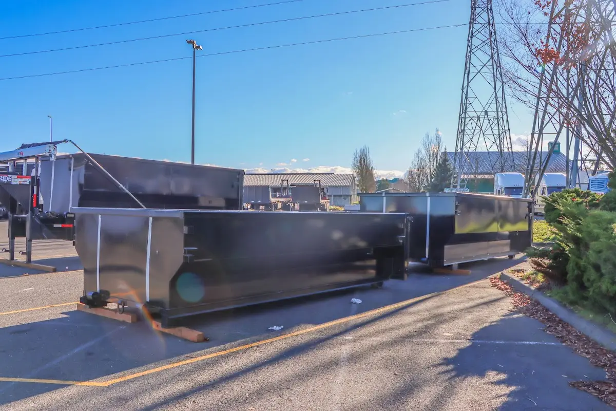 Roll-off dumpster ready for waste disposal at job site for Residential Dumpster Rental in Dardenne Prairie